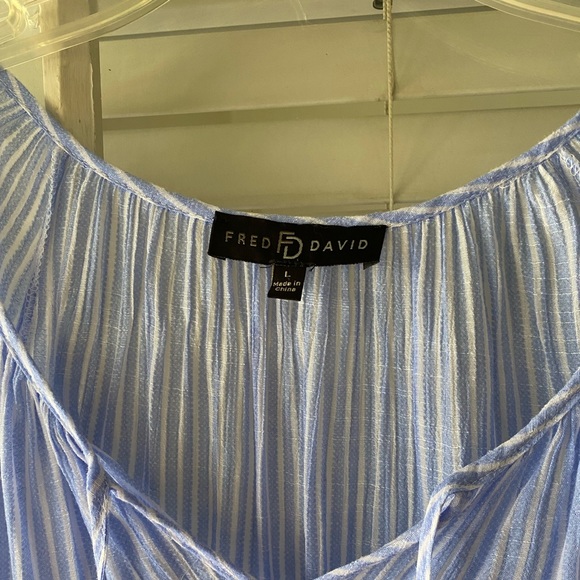 Blue and white stripped tunic L - Picture 3 of 5